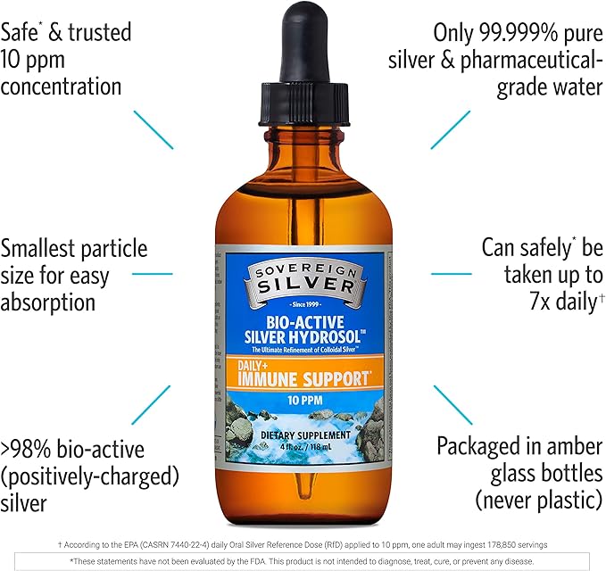 Natural Immunogenics Sovereign Silver Bio-Active Silver Hydrosol 2 fl oz