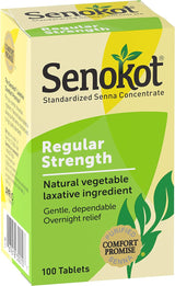 Tabletas de laxantes vegetales de Senokot 8.6mg 100ct