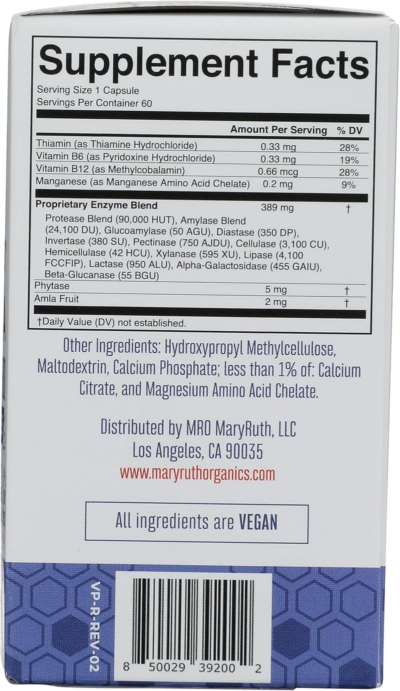 Mary Ruth's Ultra Digestive Food Enzymes Capsules, 60 CT