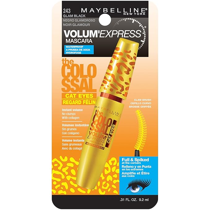 Maybelline VolumExpress The Colossal Cat Eyes Waterproof Mascara Glam Black 0.31oz