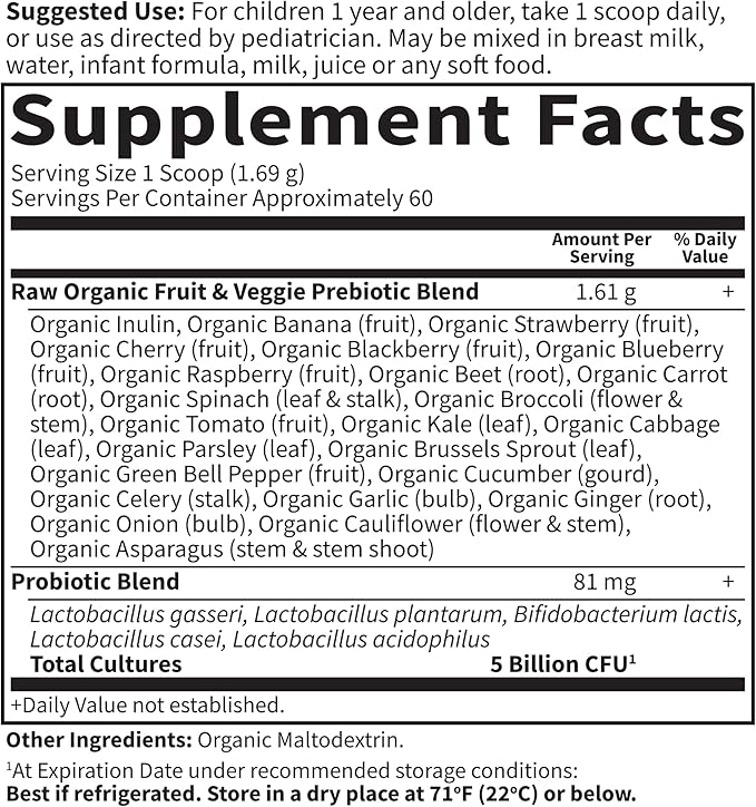 Garden Of Life Organic Raw Probiotics Kids Cooler Powder 3.57oz