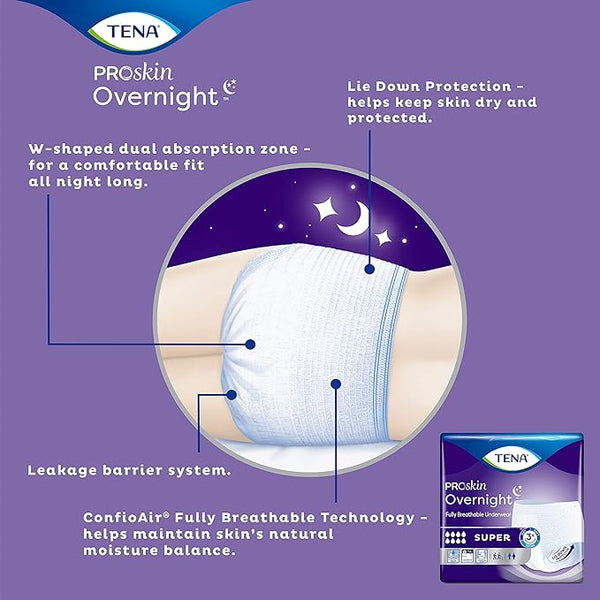 Tena Pro Skin Overnight Super Absorbent Underwear L 14ct 72325