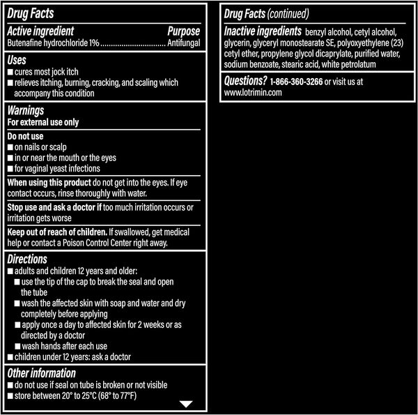 Lomitrin ULTRA Antinfungal Cream Jock Itch 12G