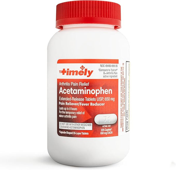 Timely Acetaminophem 650mg Caplets 100ct