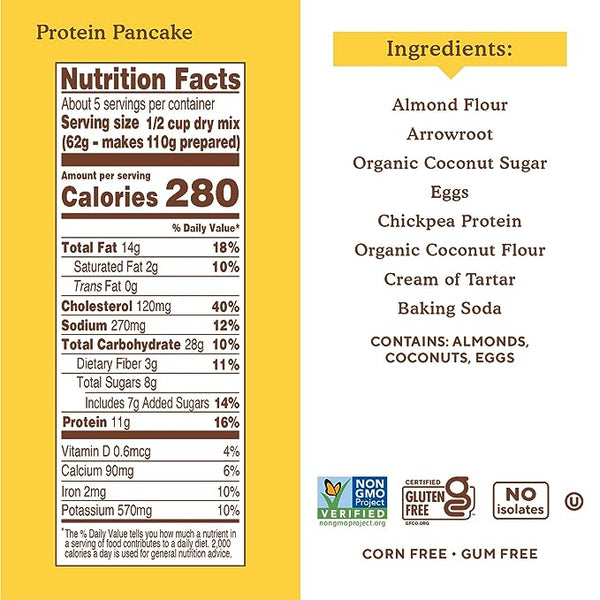 Simple Mills Almond Flour Pancake Mix, Original with Protein