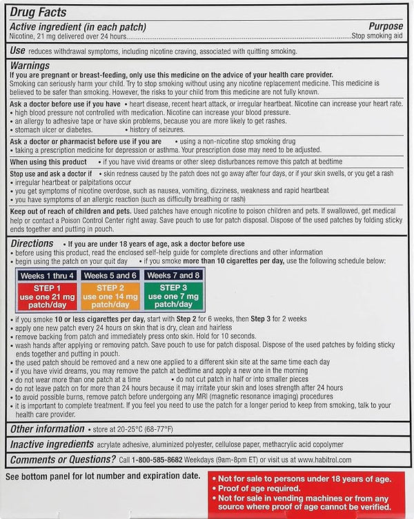 Leader Step 1 21 mg Nicotine Transdermal Patches 14 ct