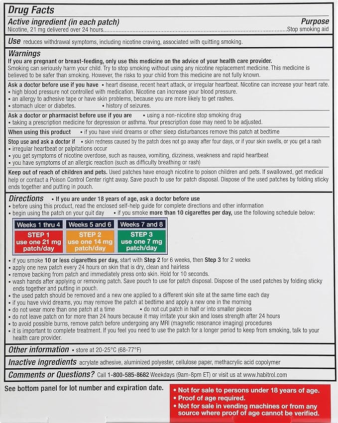 Leader Step 1 21 mg Nicotine Transdermal Patches 14 ct
