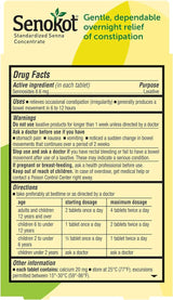 Senokot Vegetable Laxative Tablets 8.6mg 50ct