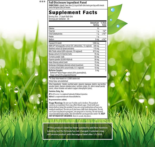 Irwin Ashwagandha Mind & Body Liquid Softgels 60ct