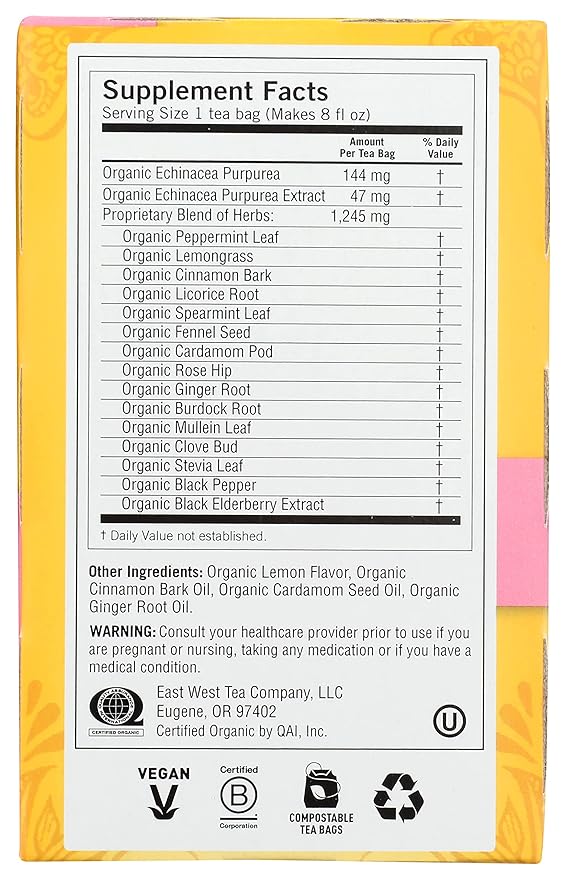 Yogi Tea Echinacea Immune Support 16 Tea Bag