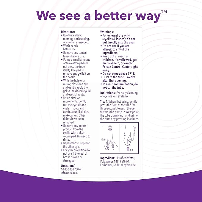 Similasan Ivizia Eyelid Cleansing Gel 1.05oz