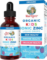 Mary Ruth's Organics Zinc Supplement for Immune Support, Immune Support Supplement for Kids, Ages 4-13, Zinc Sulfate, Vegan, USDA Organic, Glycerin Based, 2 Fl Oz