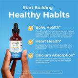 Mary Ruth's Organics USDA Organic Vitamin K2 MCT Liquid Drops for Adults & Kids | 100 mcg K2 MK7 per serving + Organic MCT Oil | Vegan K2 Vitamin for Bone Health | Heart Health | Calcium Absorption | 1oz