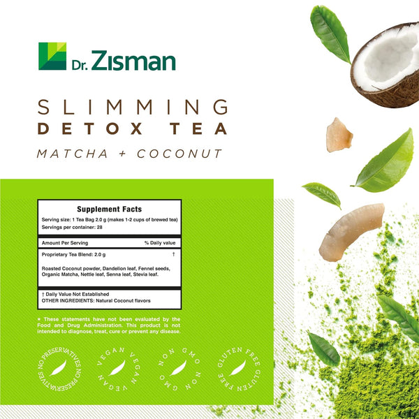 ZT Slimming Detox Tea Matcha + Coco 28 Tea Bags