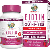 Mary Ruth's Biotin Gummies Sugar Free 2,500 mcg Biotin Supplement 60 Count