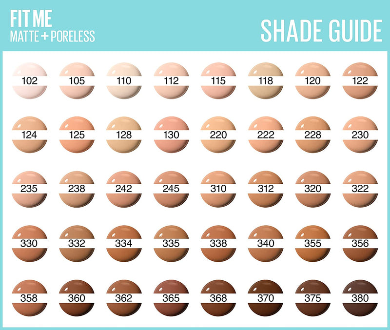 Maybelline Fit Me Matte + Poreless Liquid Foundation 1 fl.oz.