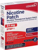 Leader Step 1 21 mg Nicotine Transdermal Patches 14 ct