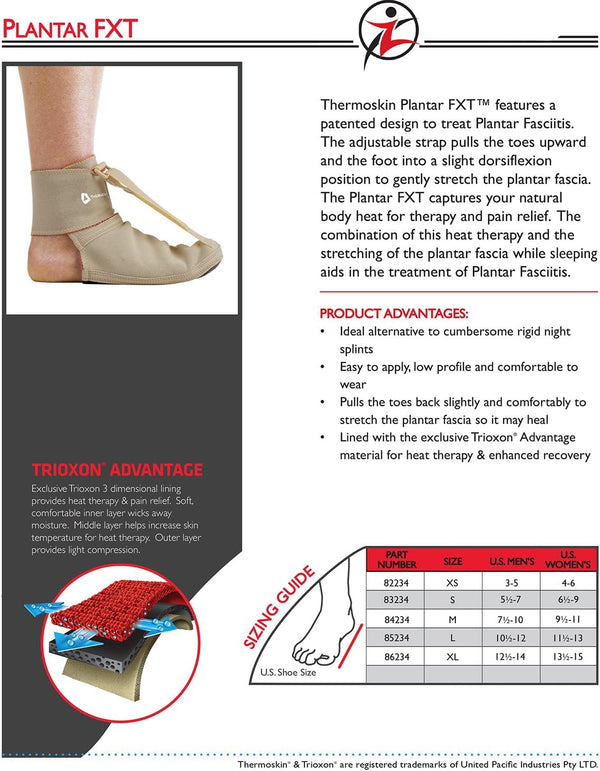 ThermoSkin Plantar Fxt Night Splint XL 86234