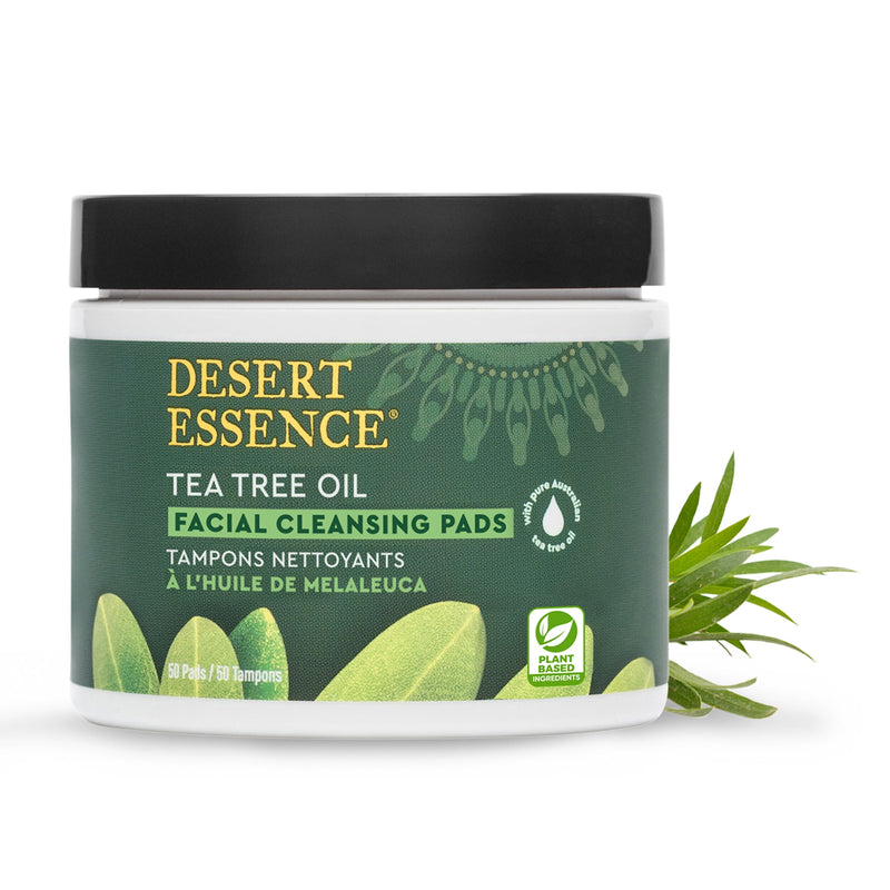 Desert Essence Facial Cleanse Tea Tree Oil Pads 50ct