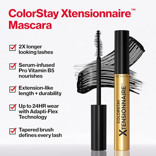 Revlon ColorStay Xtensionnaire Mascara, Black Brown, 0.8 oz