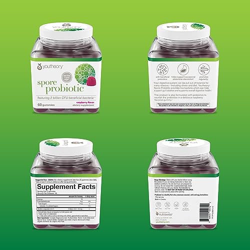 Youtheory Spore Probiotic Zero Sugar Gummies 60ct