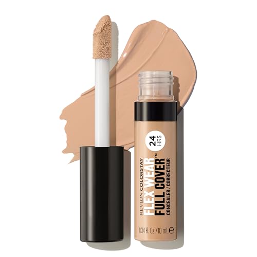 Revlon ColorStay Flex Wear Full Coverage Concealer, 050 Medium Deep, 0.34 Fl Oz
