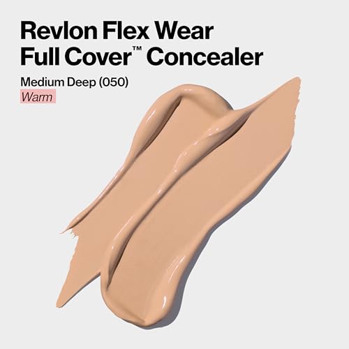 Revlon ColorStay Flex Wear Full Coverage Concealer, 050 Medium Deep, 0.34 Fl Oz