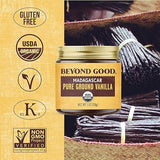 Organic Pure Ground Vanilla Powder | Pure Madagascar Grade a Ground Vanilla Beans for Bakers, Chefs, Ice Cream Makers, and Home Cooks | Beyond Good Va