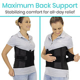 Vive Back Support Belt for Women & Men with Cross Strap Support