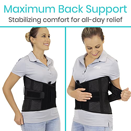 Vive Back Support Belt for Women & Men with Cross Strap Support