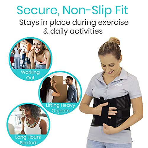 Vive Back Support Belt for Women & Men with Cross Strap Support
