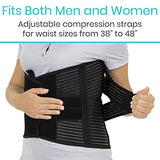 Vive Back Support Belt for Women & Men with Cross Strap Support