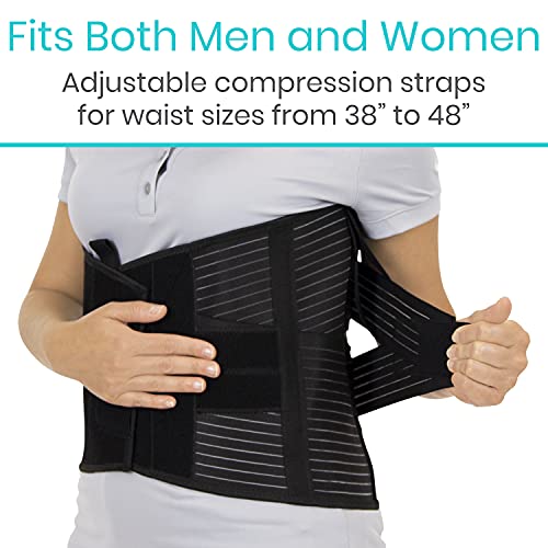 Vive Back Support Belt for Women & Men with Cross Strap Support