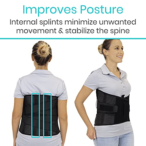 Vive Back Support Belt for Women & Men with Cross Strap Support