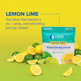 Liquid I.V. Hydration Multiplier Sugar-Free Electrolyte Drink Mix, Lemon Lime, 15 Ct