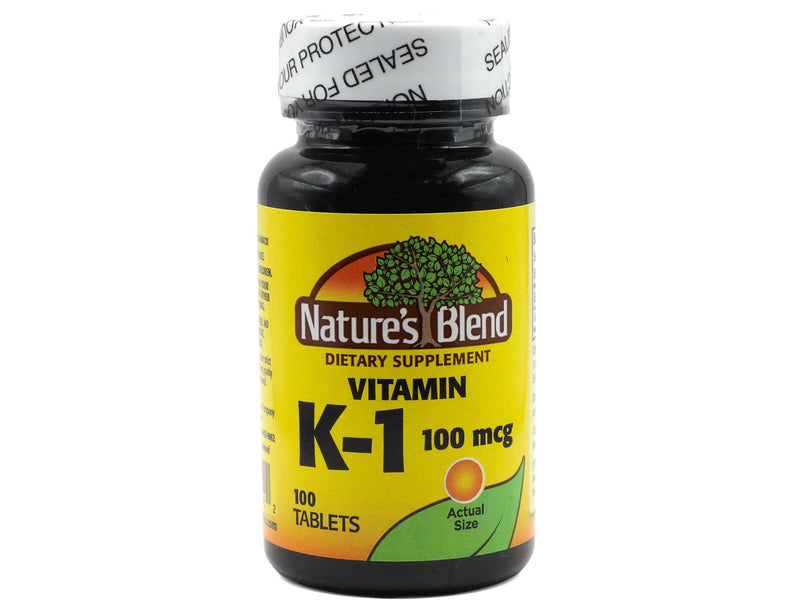 Nature's Blend Vitamin K-1 100 mcg Tablets 100ct