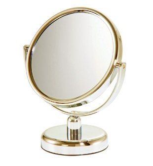 Brandon Femme 5X & Normal Gold Handheld Mirror, 4.5 In (M591)