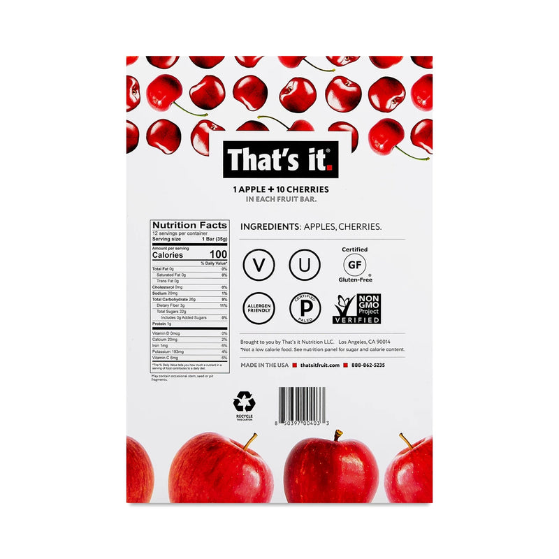 That's it, Fruit Bar , 1.2 Ounce, 100 calories