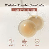 Bare Babe Reusable Silicone Nipple Covers - Waterproof, Nude, 4 Shades - Sticky Breast Stickers for Strapless Dress (Creme)