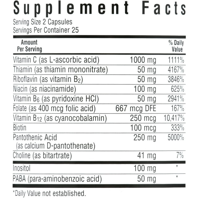 Bluebonnet Stress B-Complex Capsules 50CT