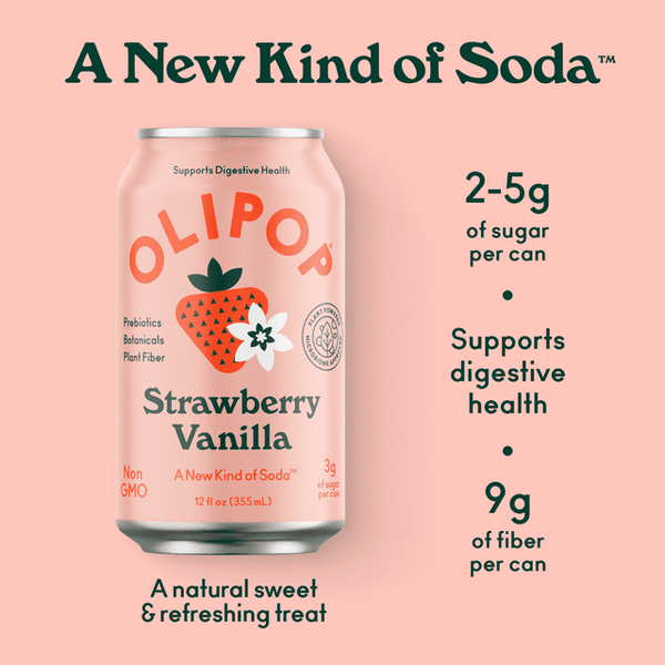 Olipop Strawberry Vanilla 12Oz