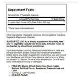 Solgar L-Lysine 500mg Vegetable Capsules 100ct