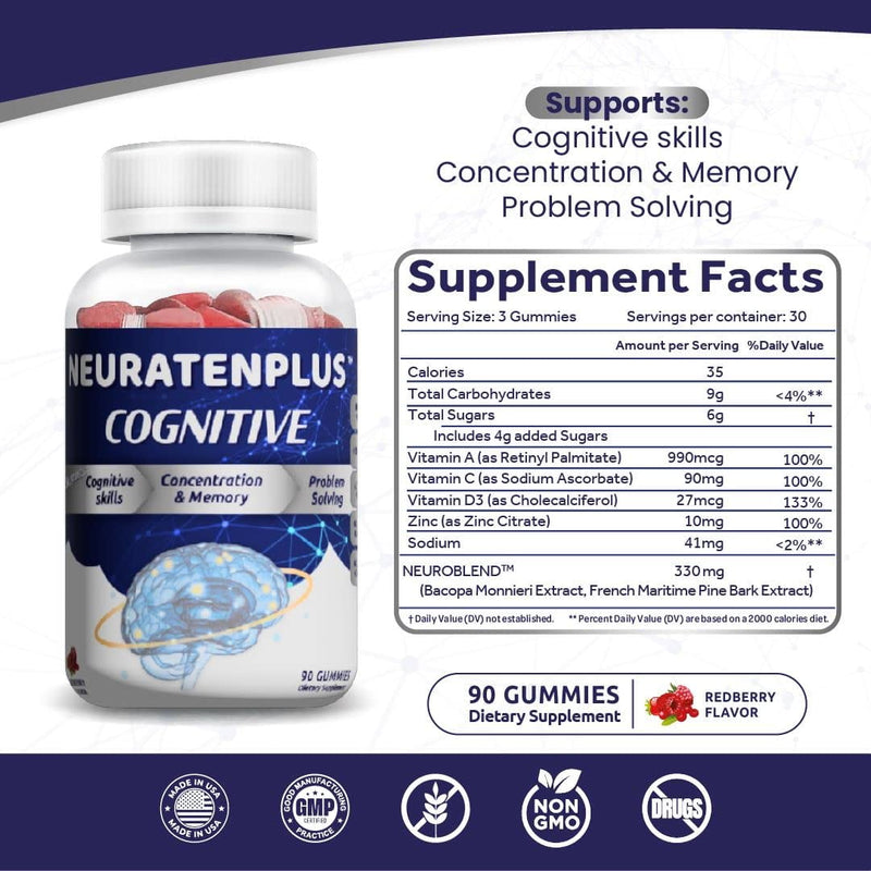 Neuratenplus gomitas cognitivas 90ct