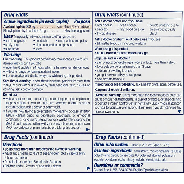 Contact Cold Flu Max Strength Non Drowsy Caplets 24ct