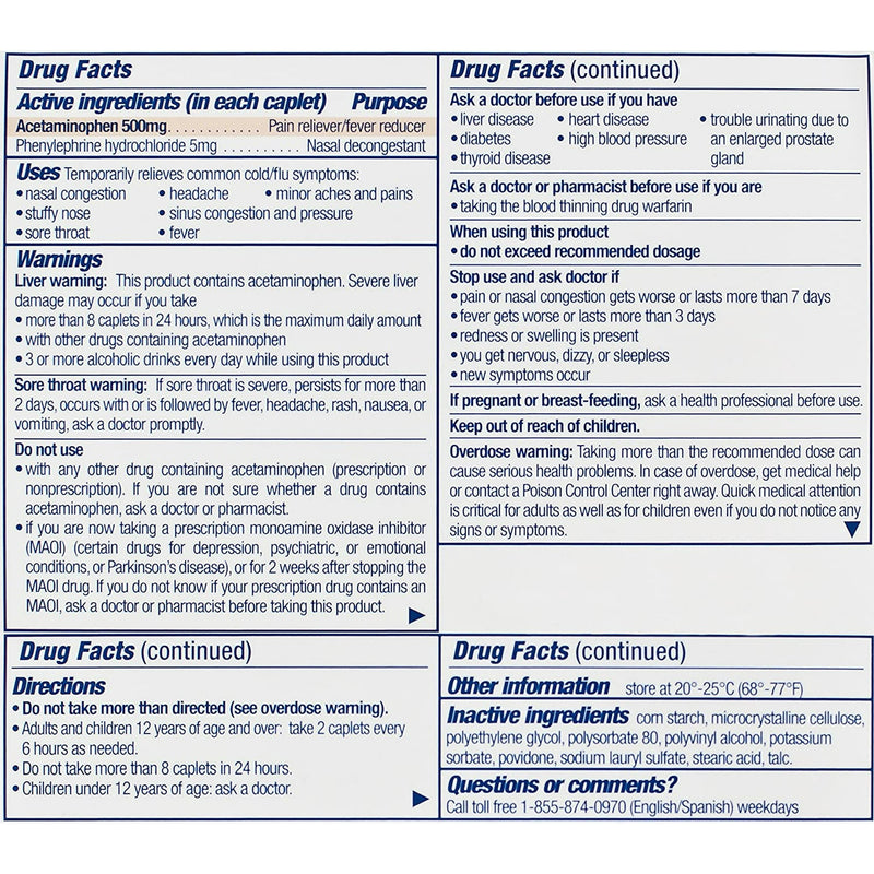 Contact Cold Flu Max Strength Non Drowsy Caplets 24ct