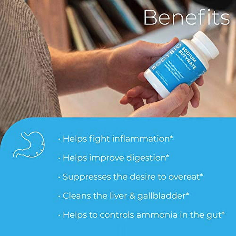 Bodybio Sodium Butyrate Capsules 60ct