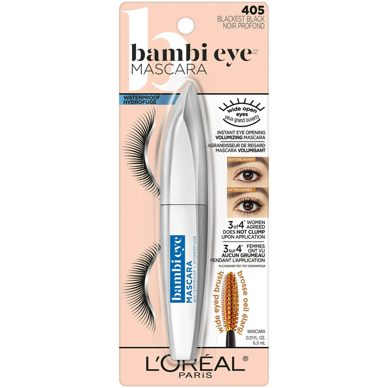 Loreal Bambie Eye Mascara Waterproof 405 Blackest Black