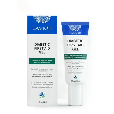 Lavior Diabetic First Aid Gel  Provides Protection of Minor Cuts  Scrapes  Burns  Wounds. 1 Fl Oz