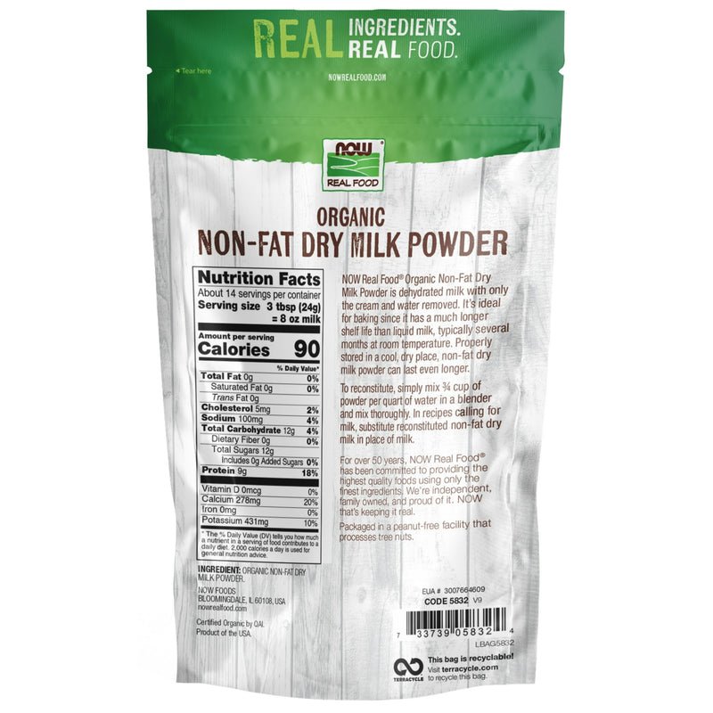 Now Non-Fat Dry Milk Powder 12oz