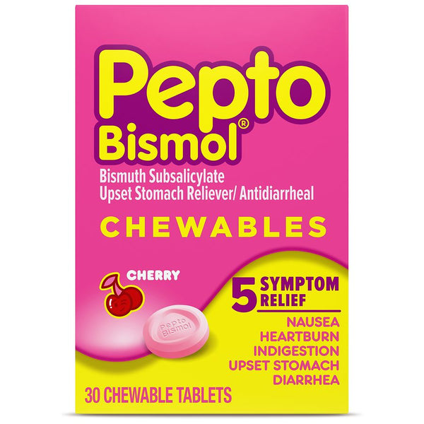 Pepto Bismol Cherry Chewable Tabletas 30ct